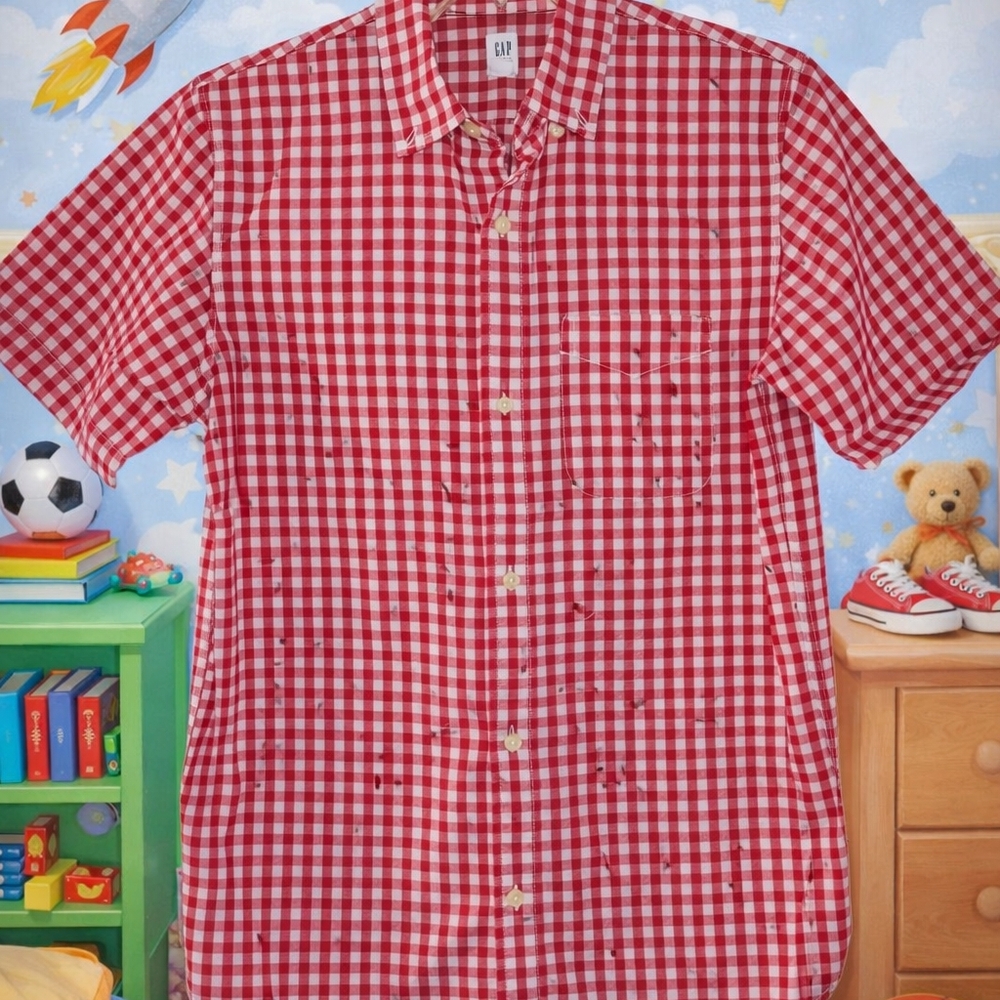 GAP Boy's Red Plaid Casual Shirt